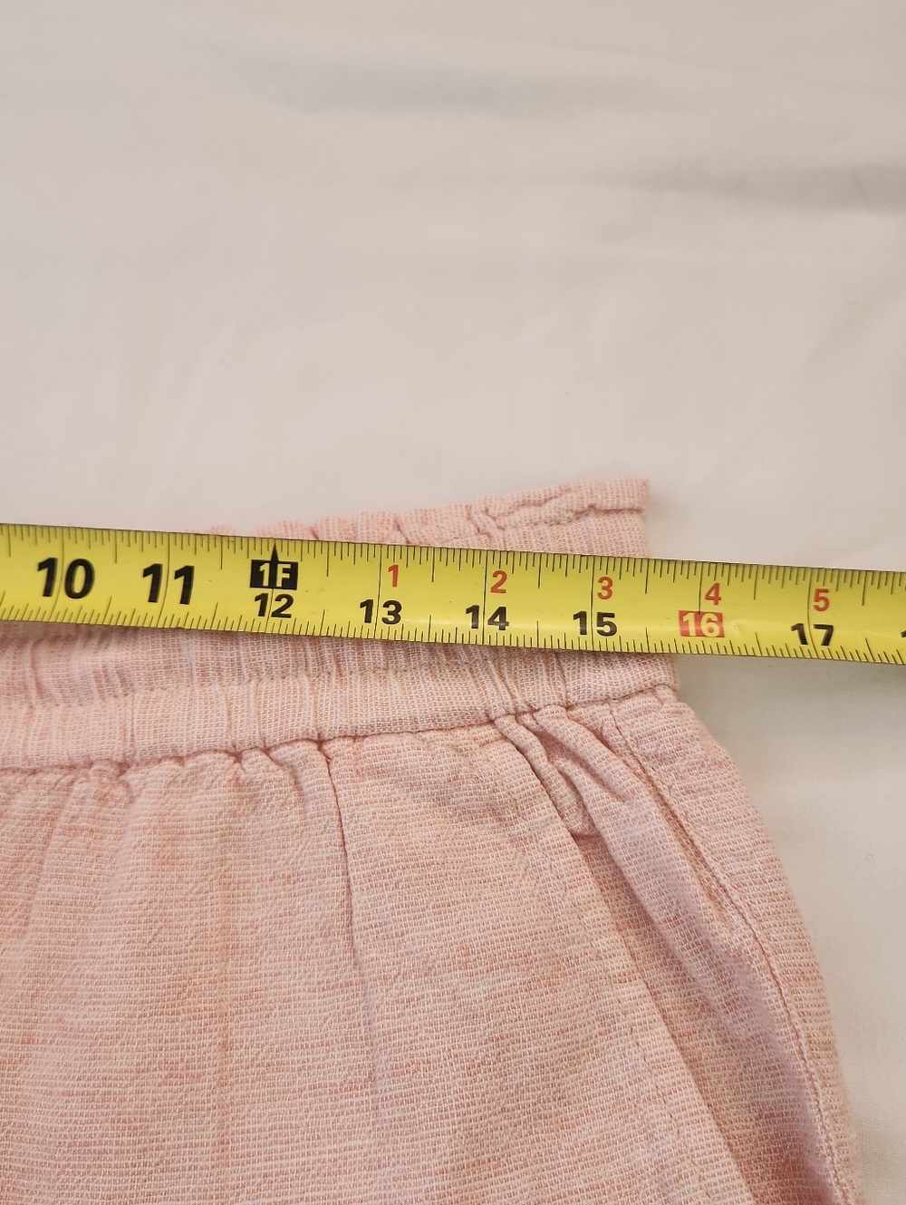 LOFT Pink Peach Soft Linen Blend Shorts Drawstrings Summer Softgirl M - Picture 7 of 11